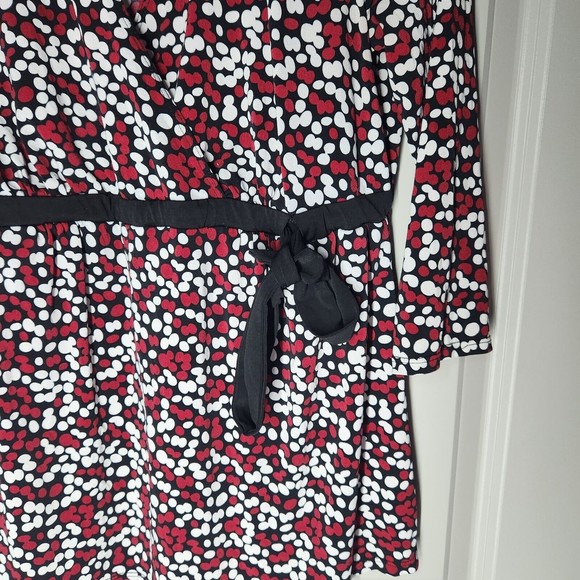 Motherhood Maternity Women's Small Adjustable White Shirt Top Red Polka Dot Baby - Picture 4 of 8